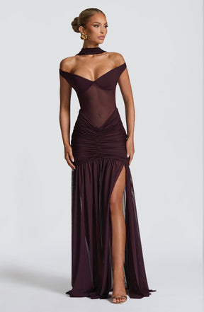 Alaia Maxi Dress - Plum L.F
