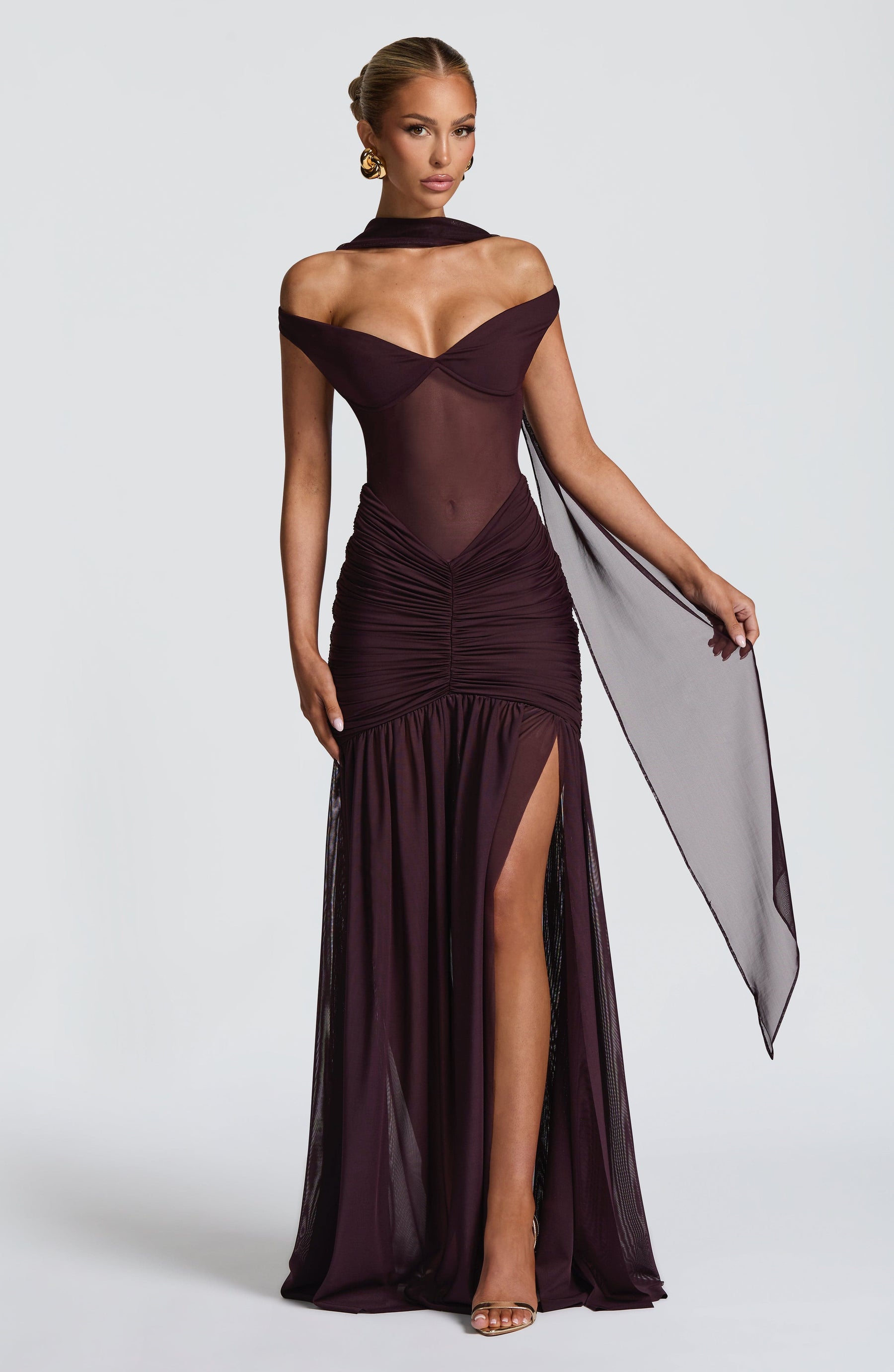 Alaia Maxi Dress - Plum L.F
