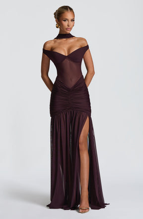 Alaia Maxi Dress - Plum L.F