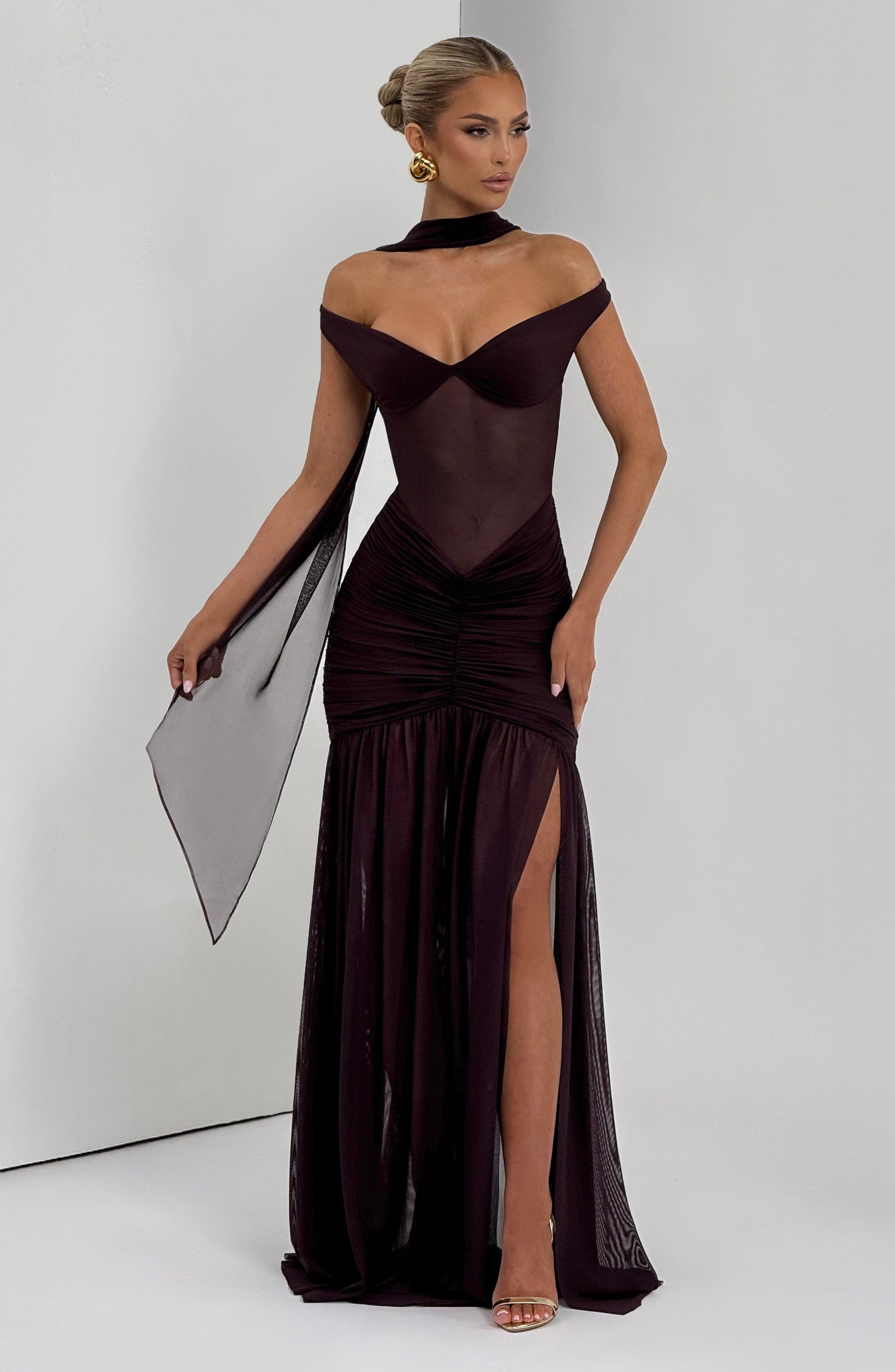 Alaia Maxi Dress - Plum L.F