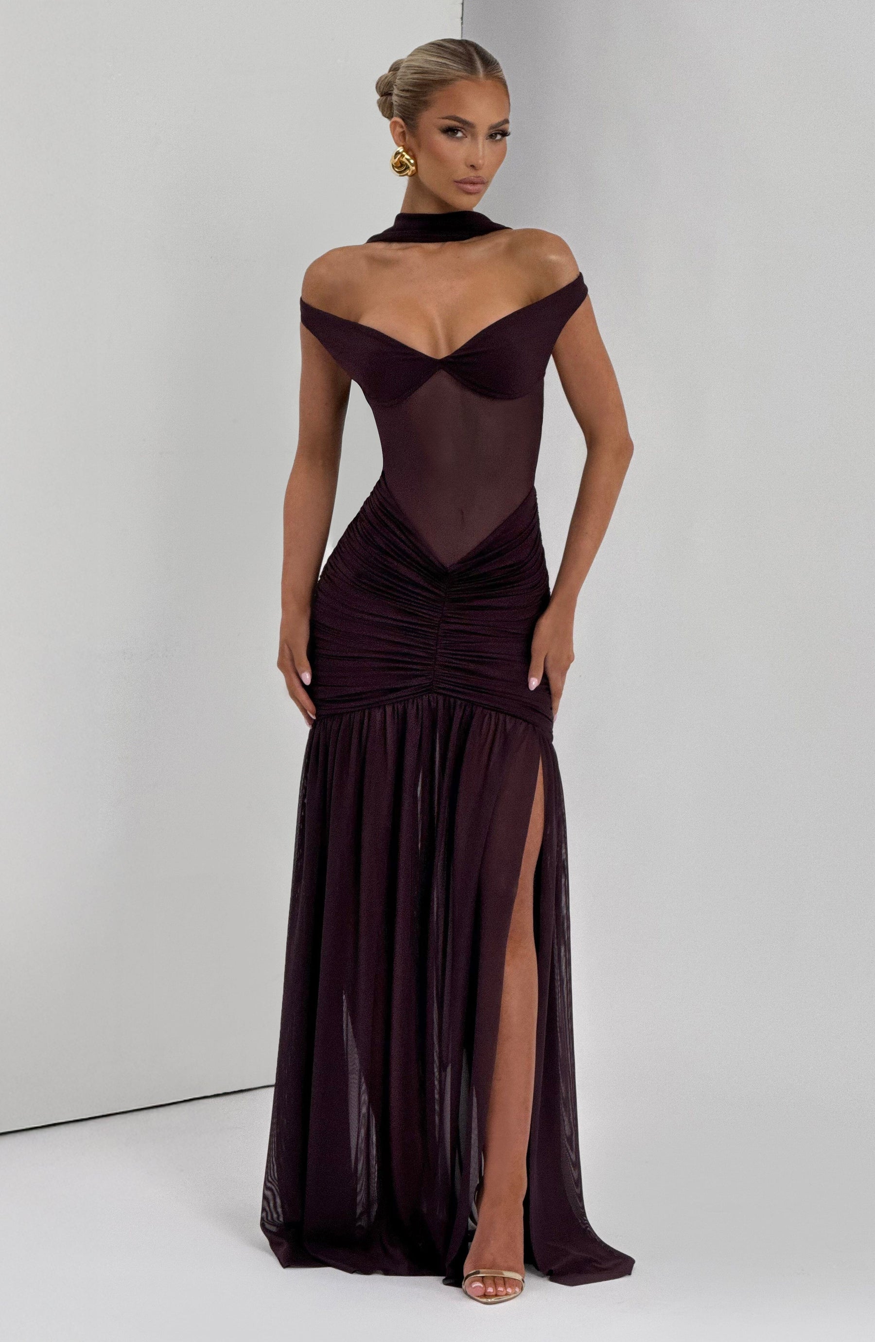 Alaia Maxi Dress - Plum L.F
