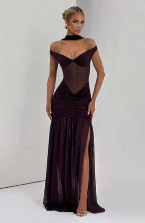 Alaia Maxi Dress - Plum L.F