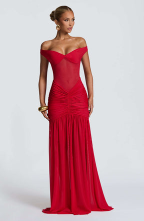 Alaia Maxi Dress - Red L.F