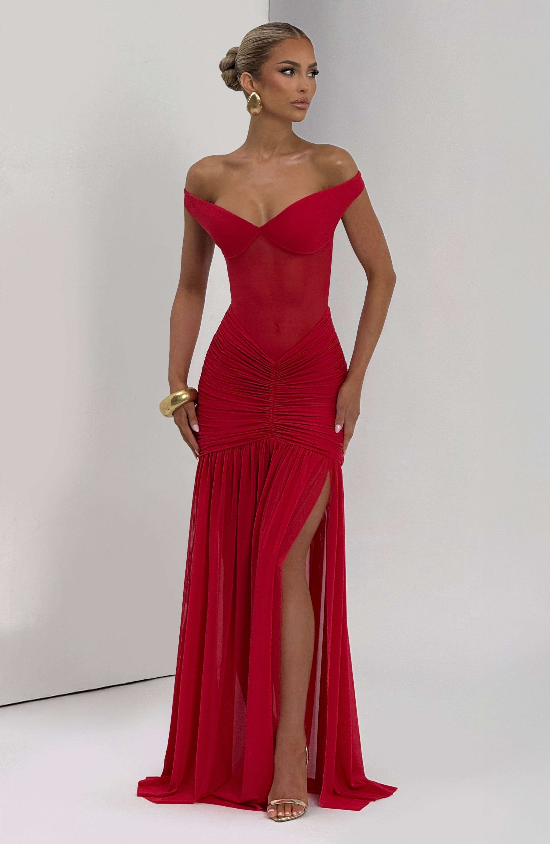 Alaia Maxi Dress - Red L.F