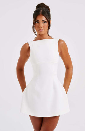 Alana Mini Dress - Ivory R.F