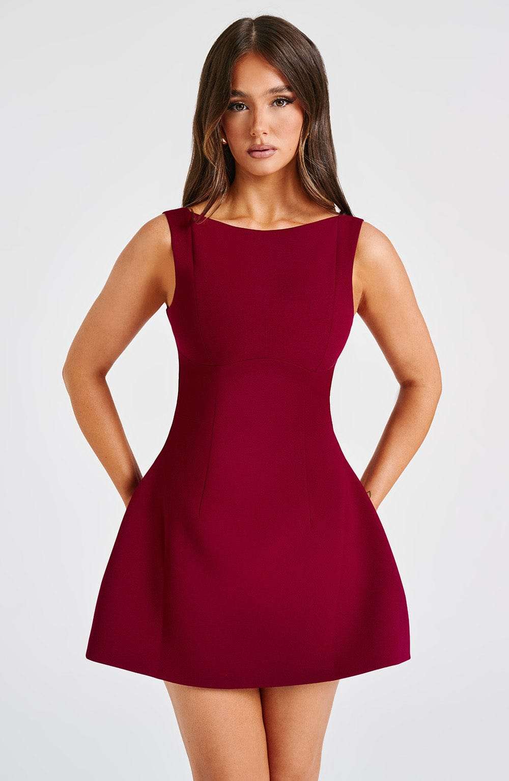 Alana Mini Dress - Wine R.F