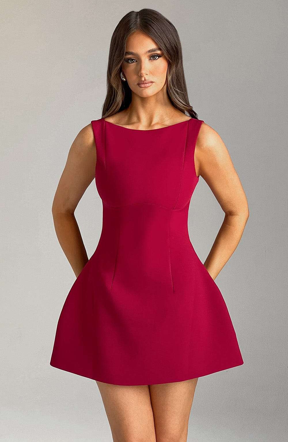 Alana Mini Dress - Wine R.F