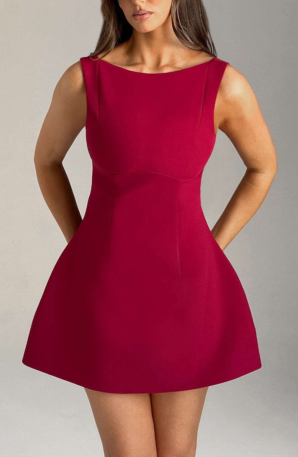 Alana Mini Dress - Wine R.F