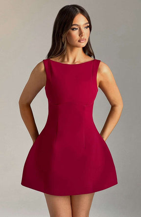 Alana Mini Dress - Wine R.F