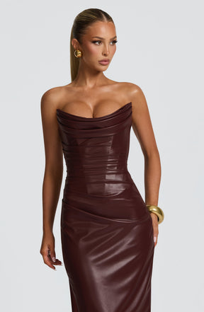 Alba Maxi Dress - Burgundy M.T