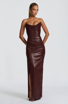 Alba Maxi Dress - Burgundy M.T