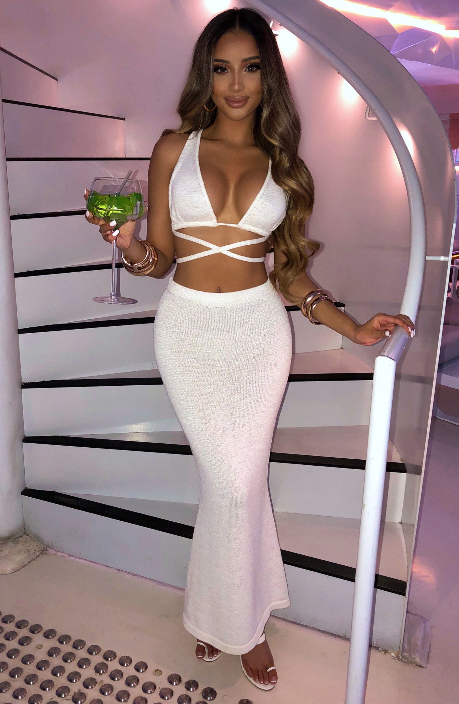Alexa Maxi Skirt - White T.T
