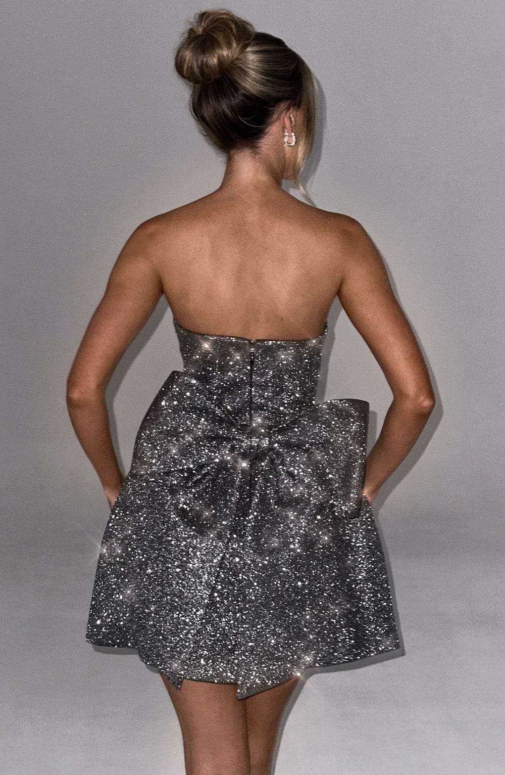 Alice Mini Dress - Grey Sparkle R.F