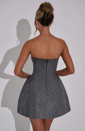 Alice Mini Dress - Grey Sparkle R.F