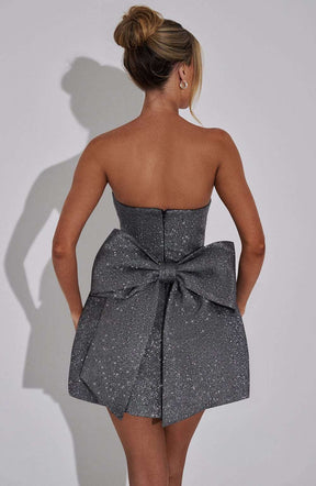 Alice Mini Dress - Grey Sparkle R.F