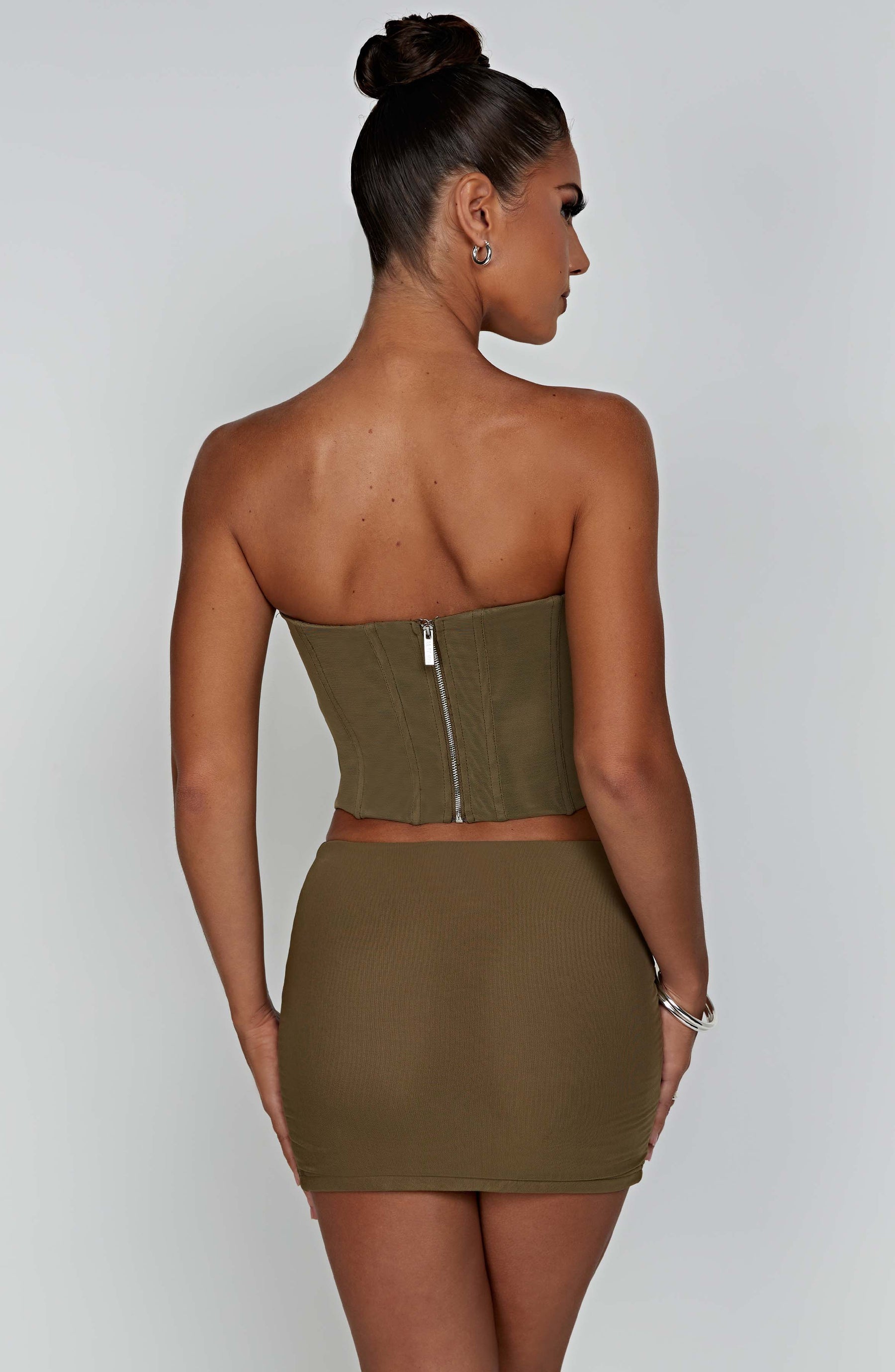 Alina Mini Skirt - Khaki L.F