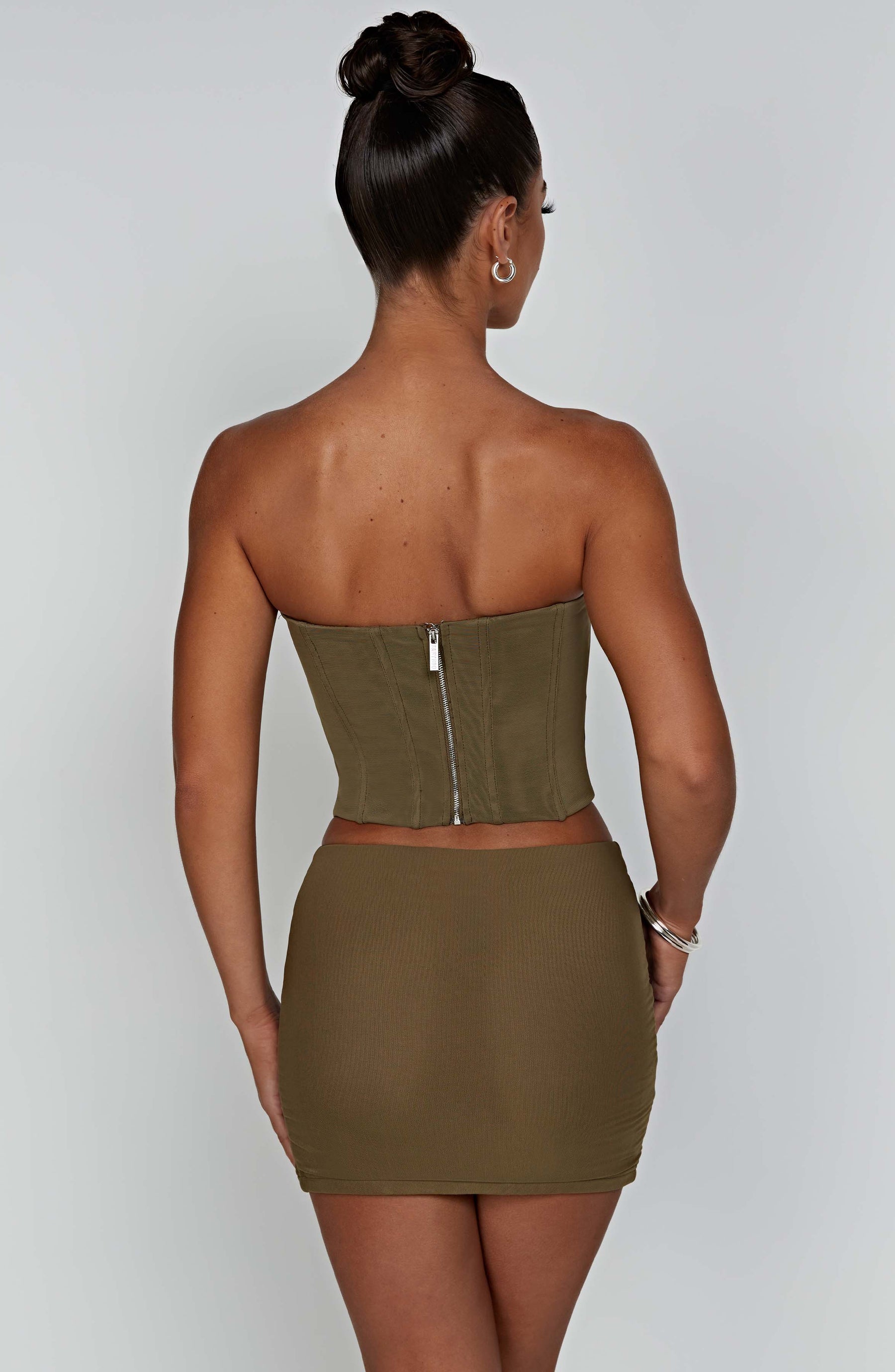 Alina Mini Skirt - Khaki L.F
