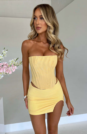 Alina Mini Skirt - Lemon M.T