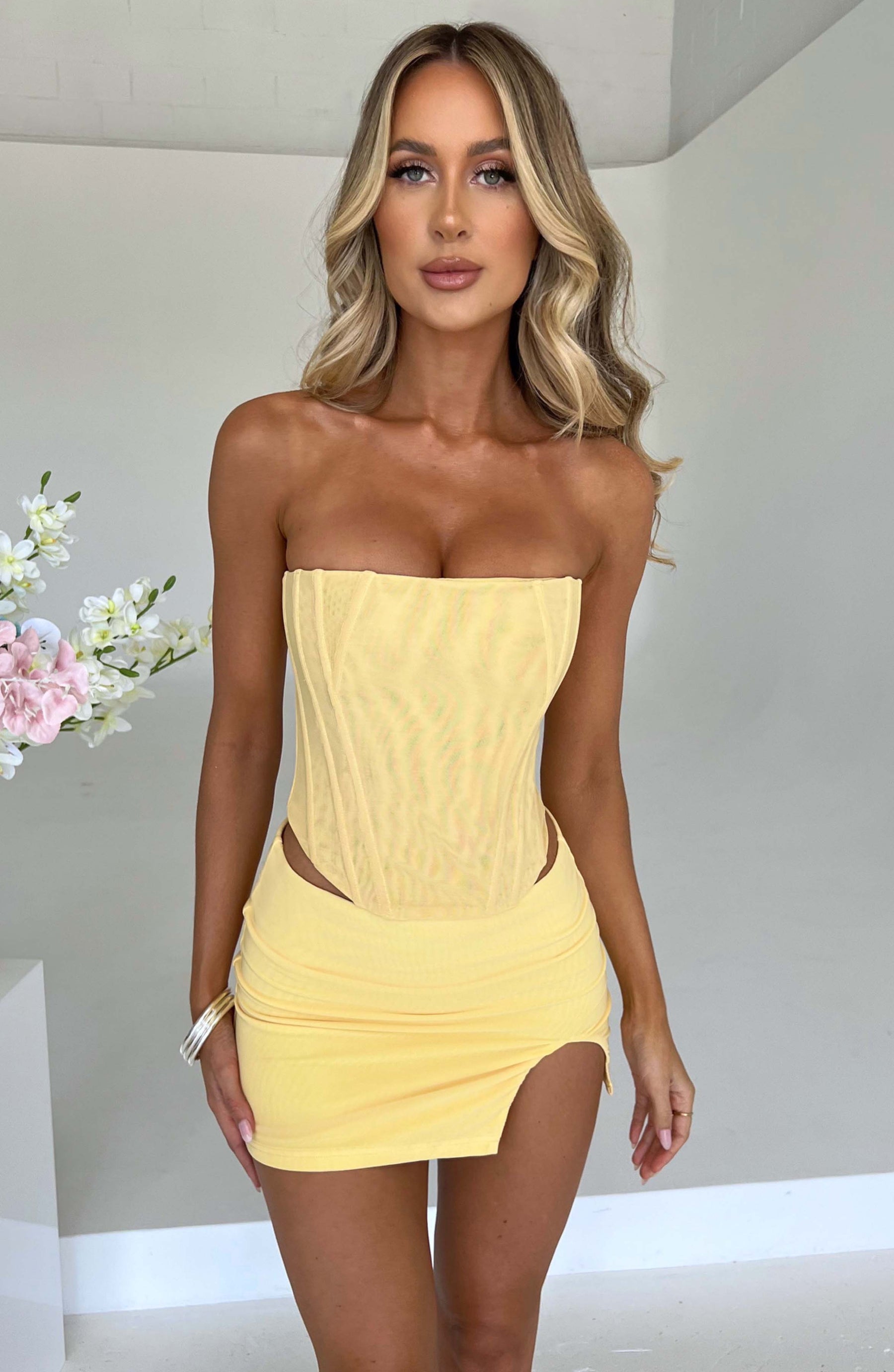 Alina Mini Skirt - Lemon M.T