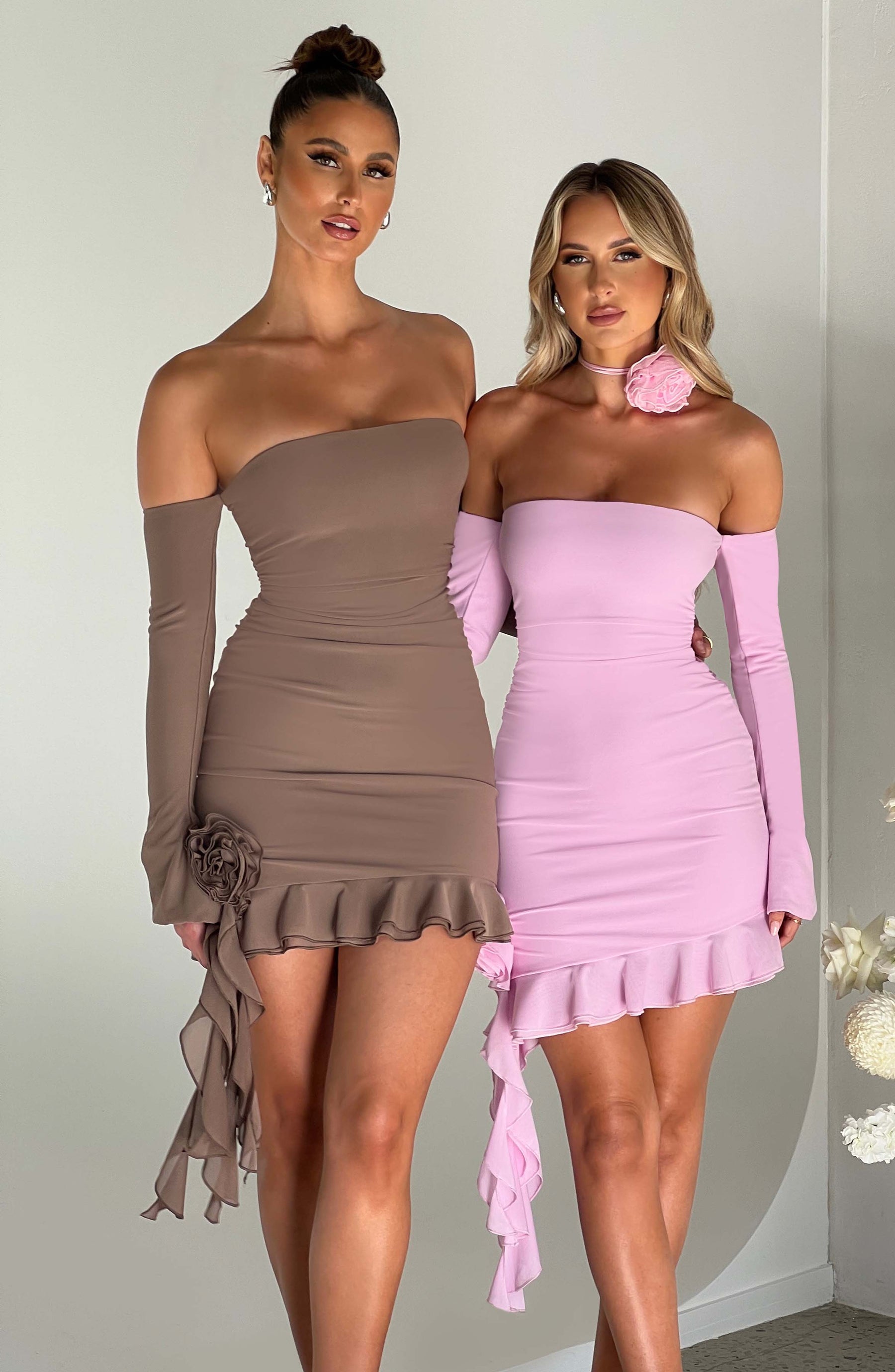 Alix Mini Dress - Chocolate J.F