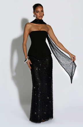 Allaire Maxi Skirt - Black R.F