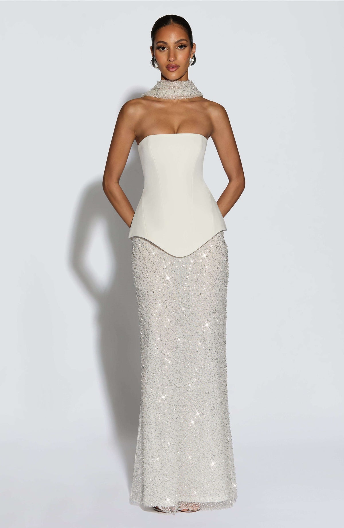 Allaire Maxi Skirt - Ivory Ryvelle