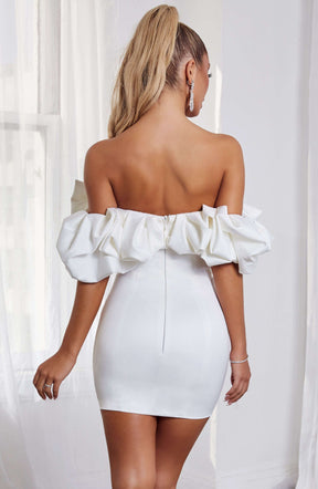 Allie Mini Dress - White C.F