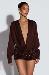 Amadi Shorts - Plum Brown Ryvelle