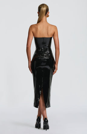 Amala Midi Dress - Black DIA