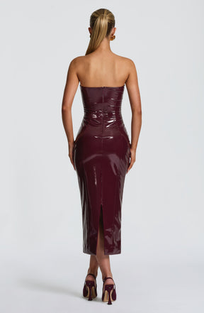 Amala Midi Dress - Cherry Lacquer DIA