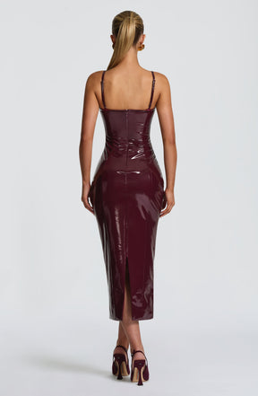 Amala Midi Dress - Cherry Lacquer DIA