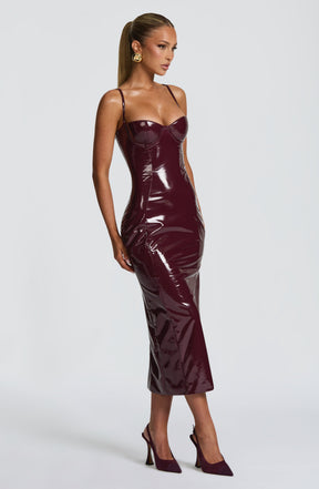 Amala Midi Dress - Cherry Lacquer DIA