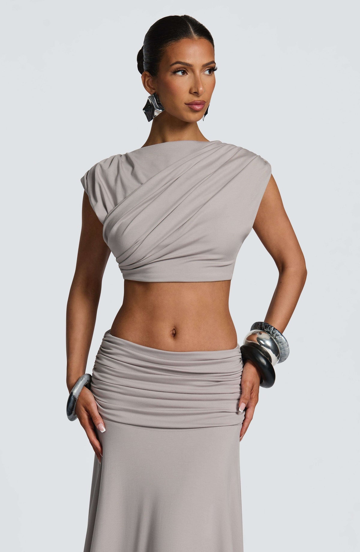 Amara Top - Light Grey L.F