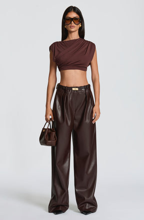 Amara Top - Plum Brown L.F