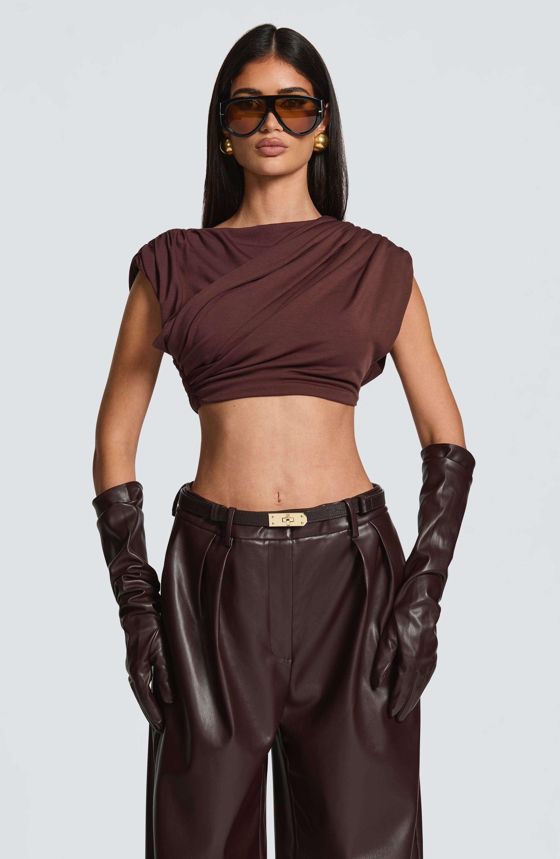Amara Top - Plum Brown L.F