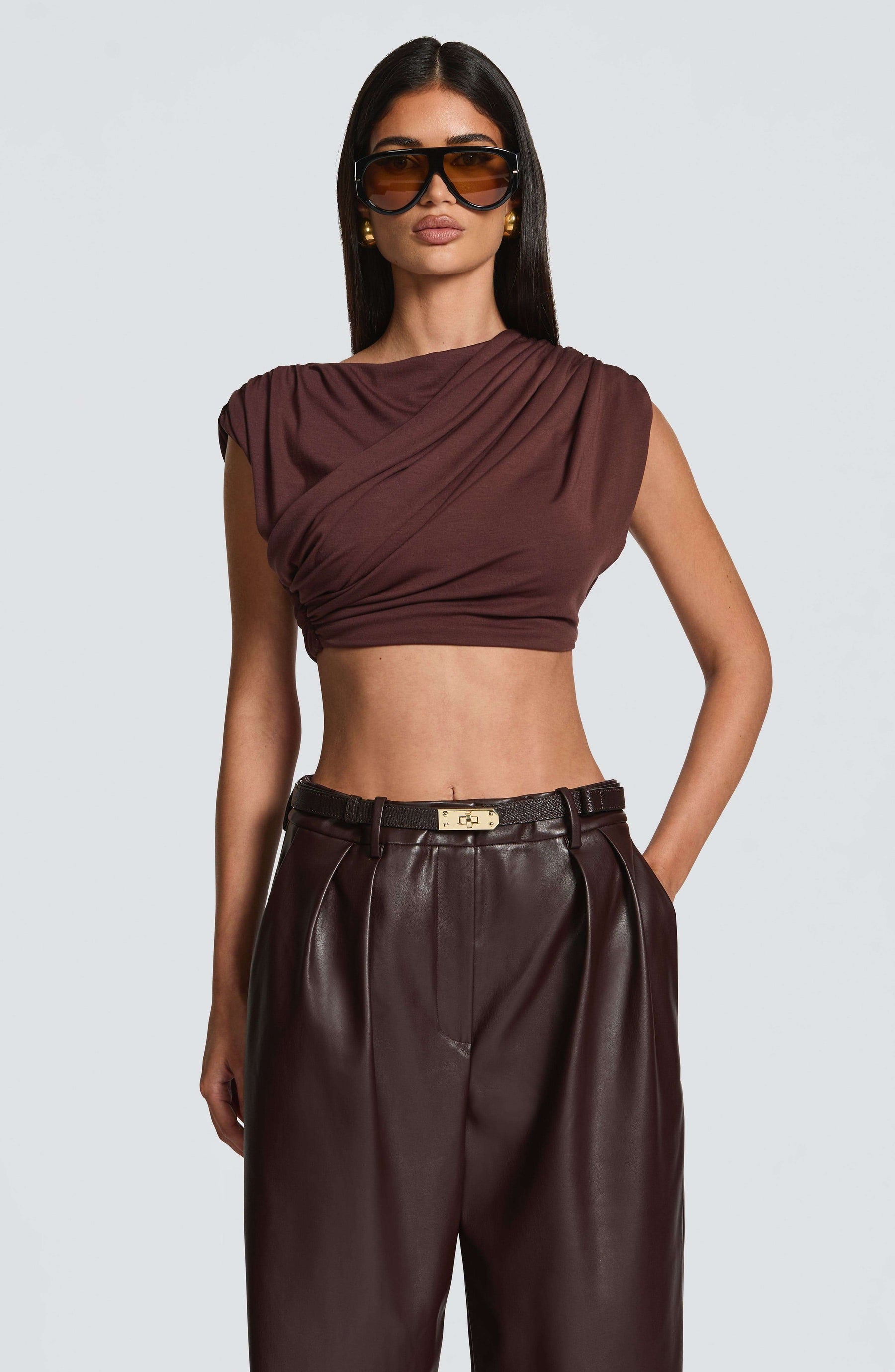 Amara Top - Plum Brown L.F