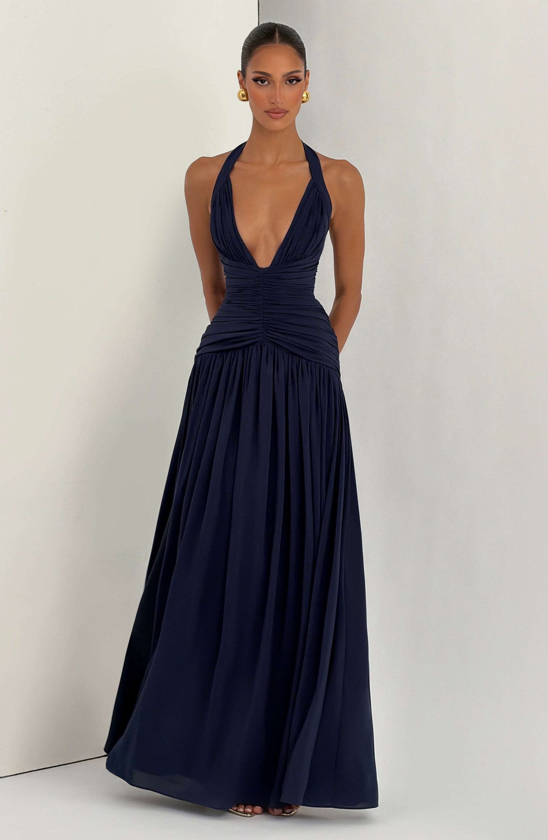 Amaris Maxi Dress - Navy Ryvelle