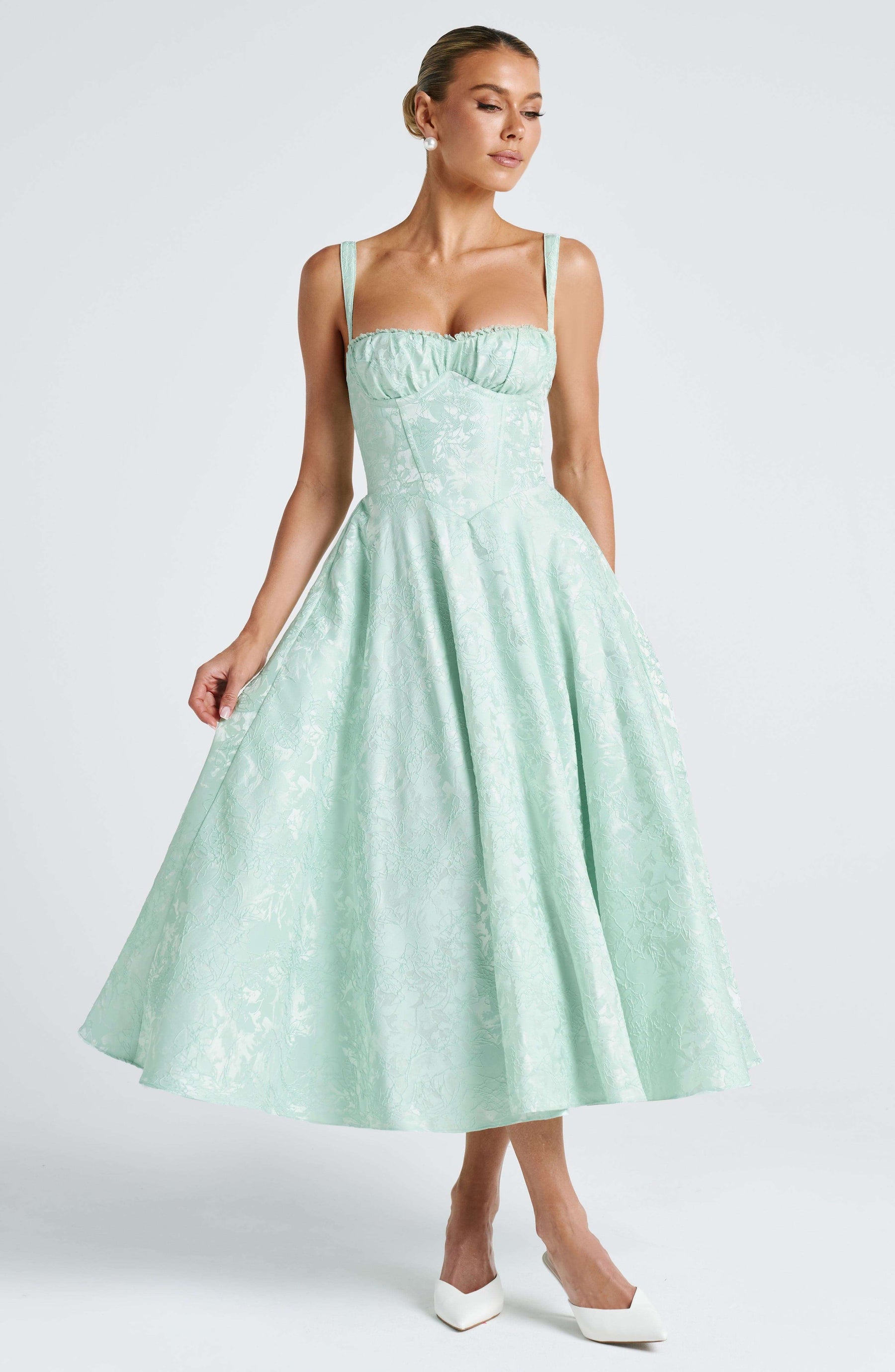 Amity Midi Dress - Mint R.F
