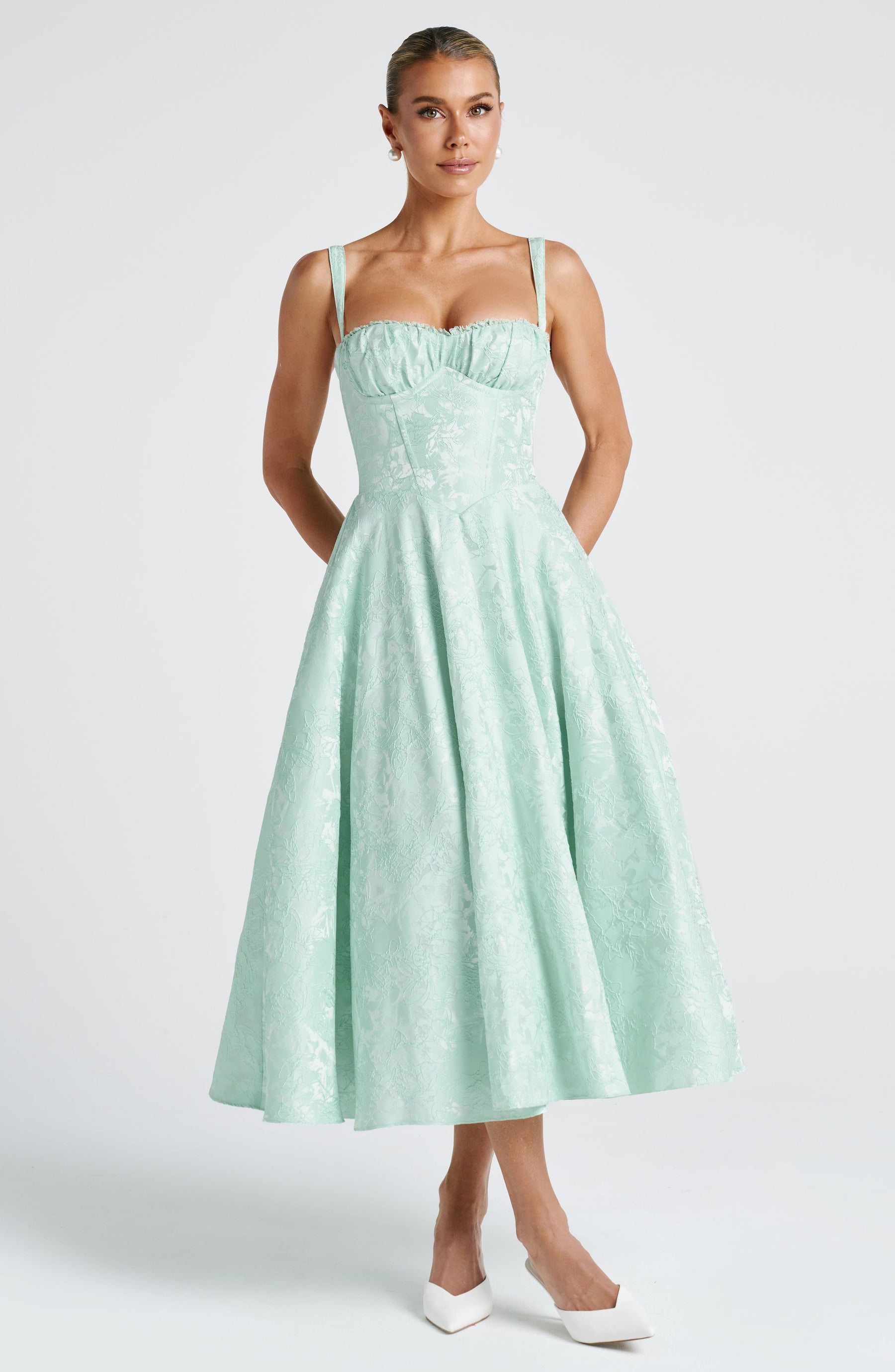 Amity Midi Dress - Mint R.F