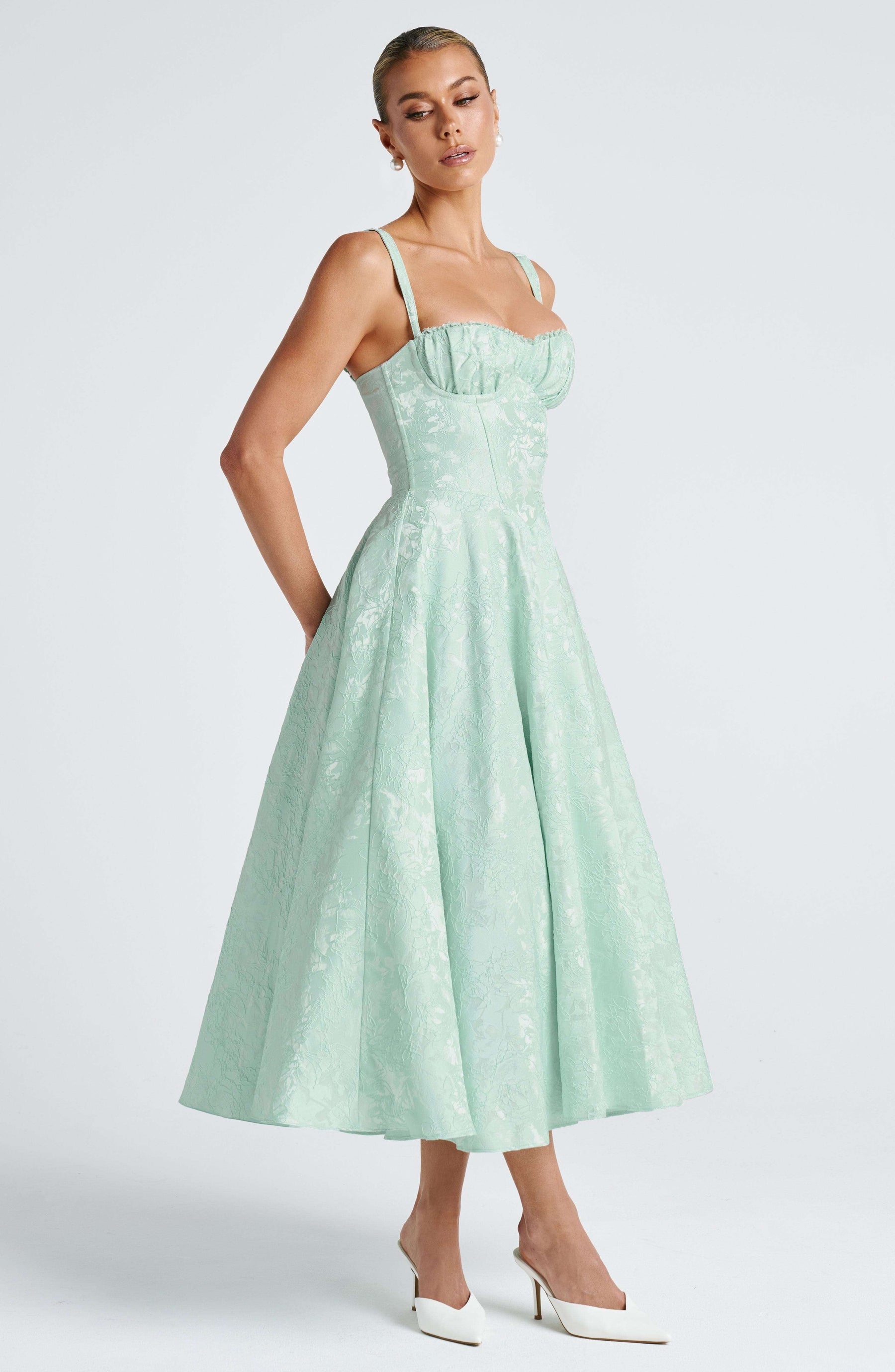 Amity Midi Dress - Mint R.F