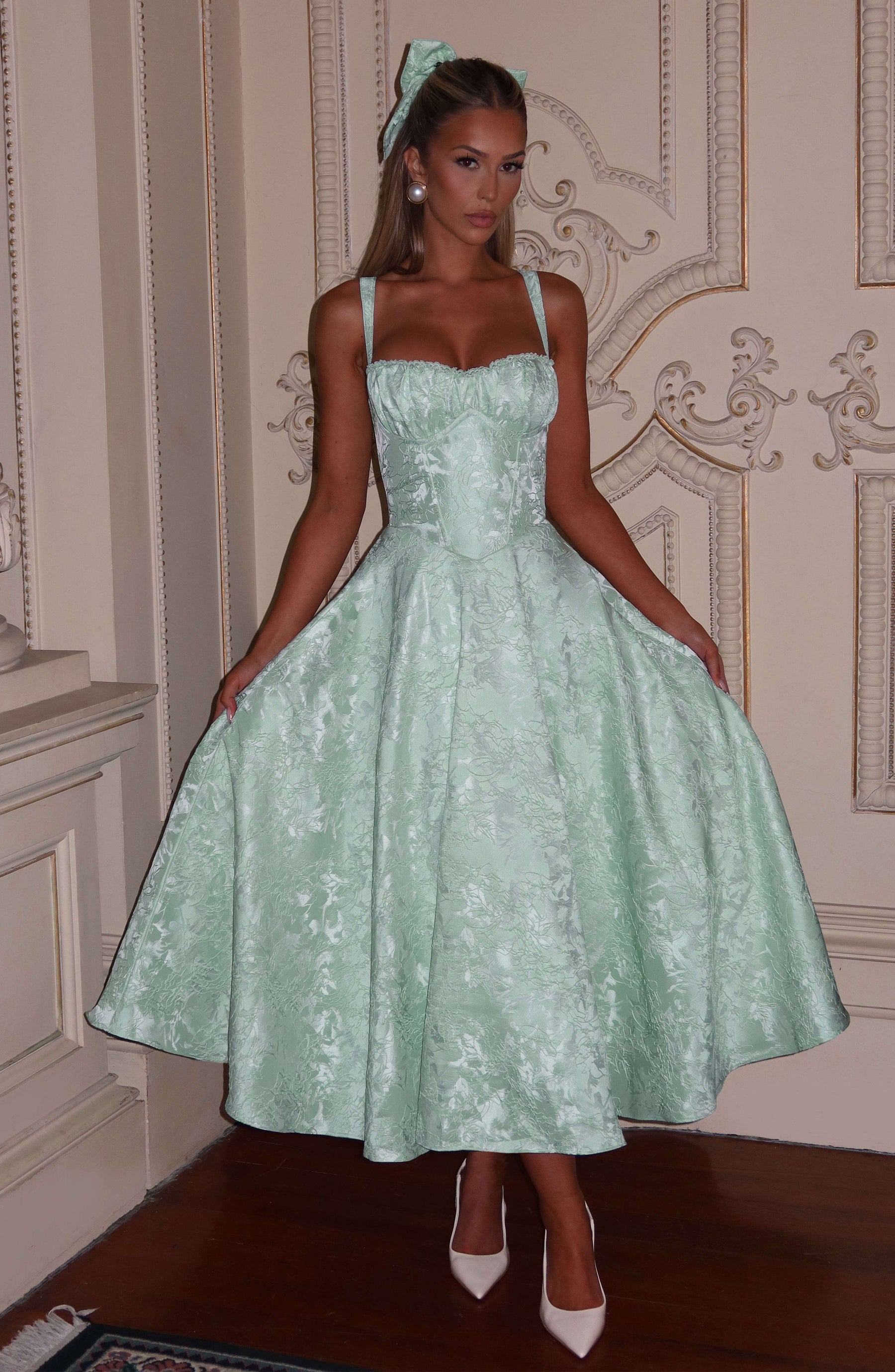 Amity Midi Dress - Mint R.F