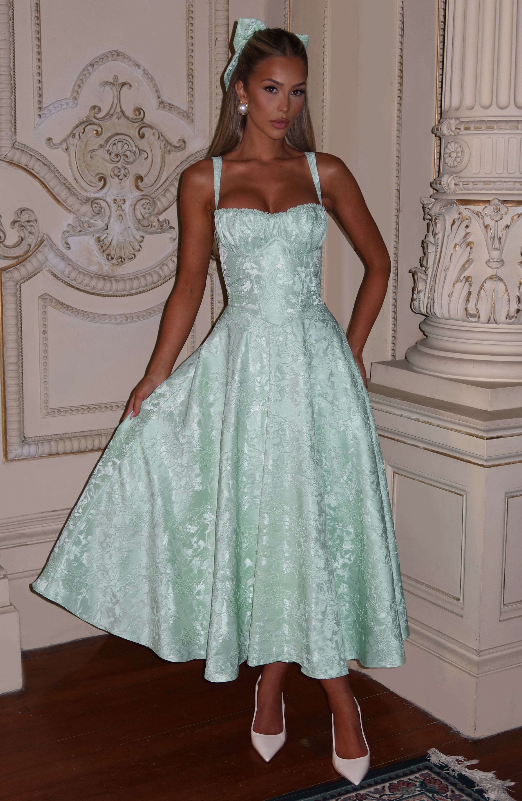 Amity Midi Dress - Mint R.F