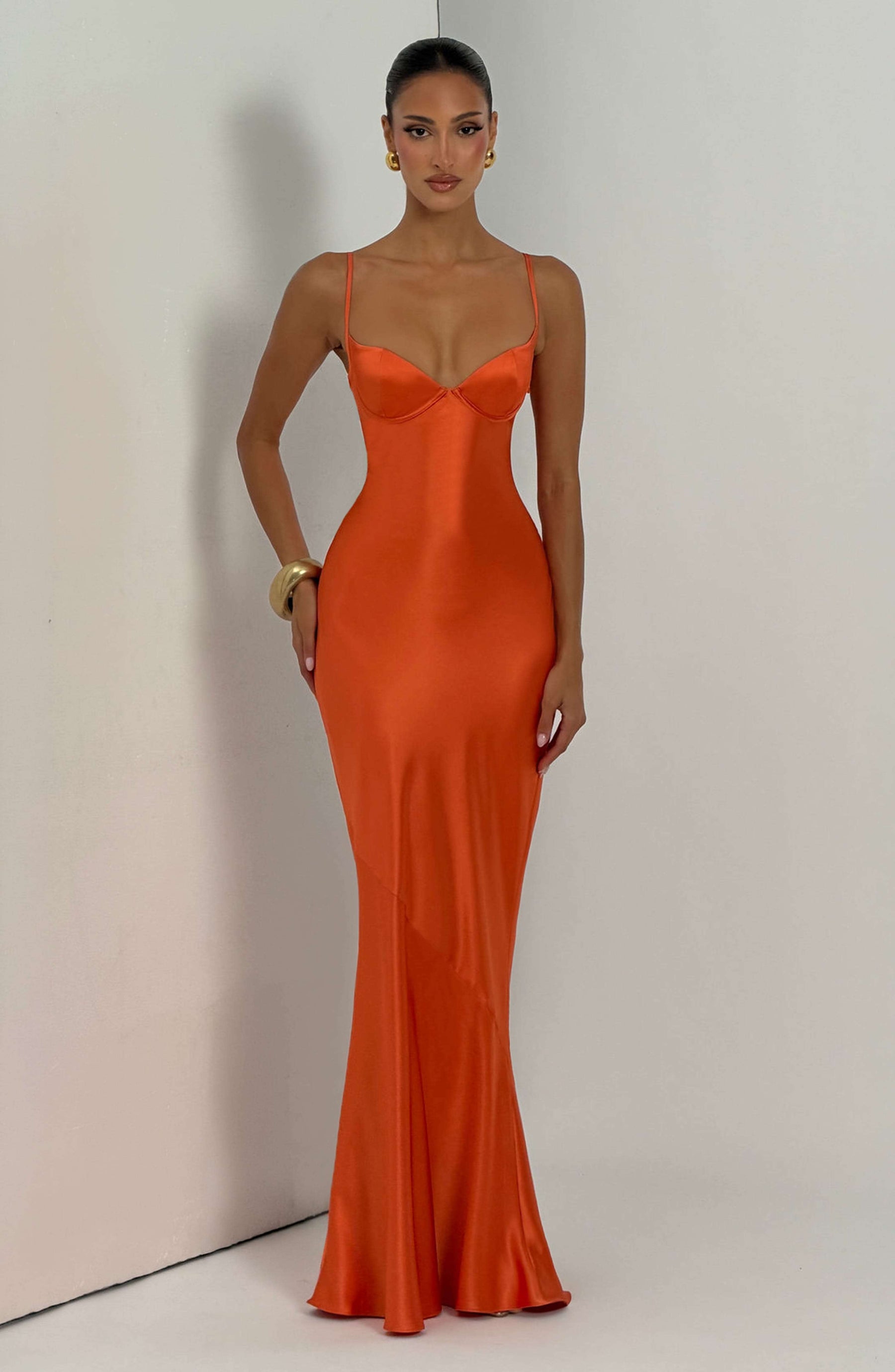 Amorette Maxi Dress - Burnt Orange Ryvelle