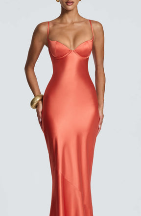 Amorette Maxi Dress - Burnt Orange Ryvelle