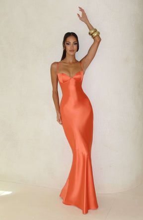 Amorette Maxi Dress - Burnt Orange Ryvelle