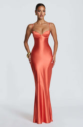 Amorette Maxi Dress - Burnt Orange Ryvelle
