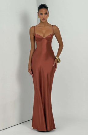 Amorette Maxi Dress - Rust M.T