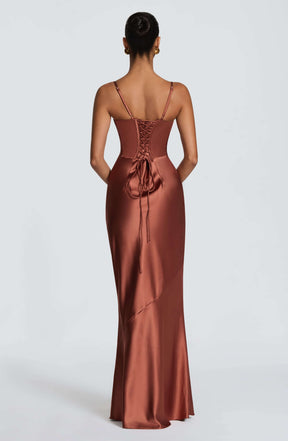 Amorette Maxi Dress - Rust Ryvelle