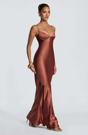 Amorette Maxi Dress - Rust Ryvelle