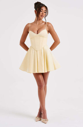 Analeigh Mini Dress - Lemon M.T
